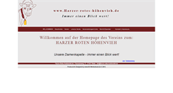 Desktop Screenshot of harzer-rotes-hoehenvieh.de